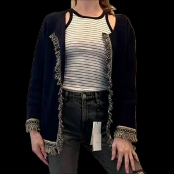 Gorgeous, nearly new vintage 90s cardigan by Chico, featuring beautiful design - Picture 3 of 11